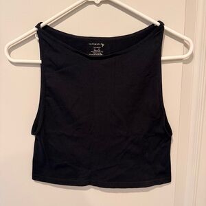 Free People Black Cropped Tank Top